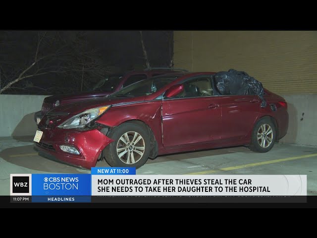 Dorchester mom outraged car needed to take sick child to hospital was stolen, damaged