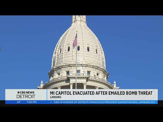 Michigan State Capitol evacuated Wednesday after emailed bomb threat