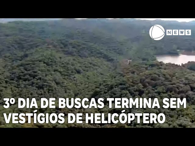 Terceiro dia de buscas termina sem vestígios de helicóptero que sumiu em São Paulo