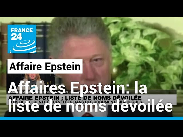 Affaires Epstein: la liste de noms dévoilée • FRANCE 24