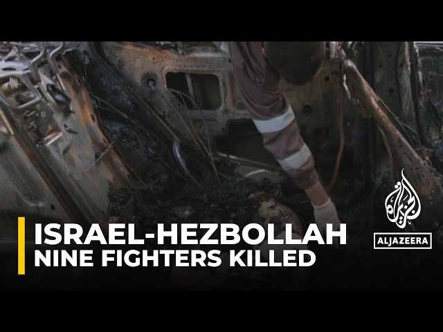 Israeli air strikes has killed nine Hezbollah fighters in southern Lebanon