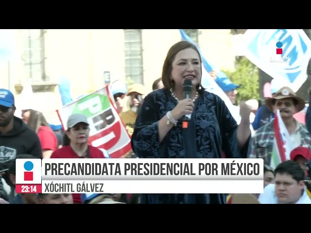 Xóchitl Gálvez en Plaza de la República | Imagen Noticias GDL con Rey Suárez