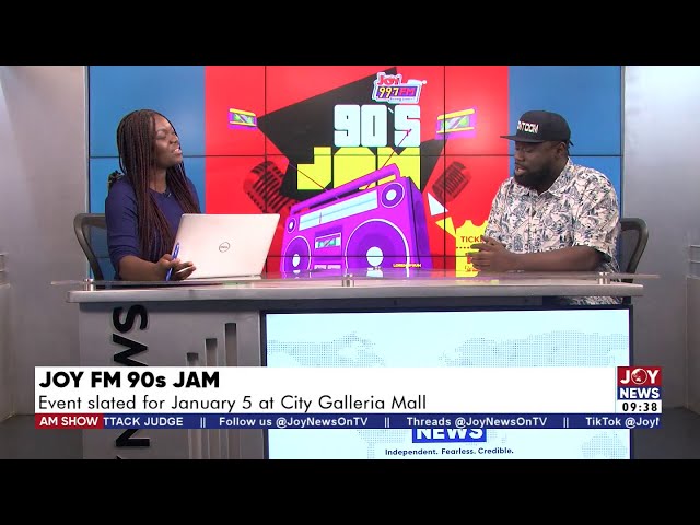 Joy FM 90s Jam: Event slated for January 5 at City Galleria Mall