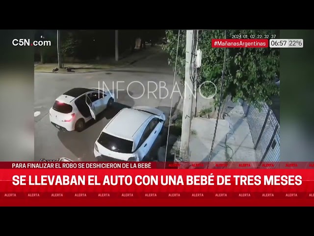 VILLA LUZURIAGA: se ROBARON un AUTO con un BEBÉ de 3 MESES en su INTERIOR