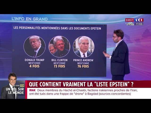 Plus de 180 noms mentionnés dans "la liste Epstein" : que contiennent les documents rendus