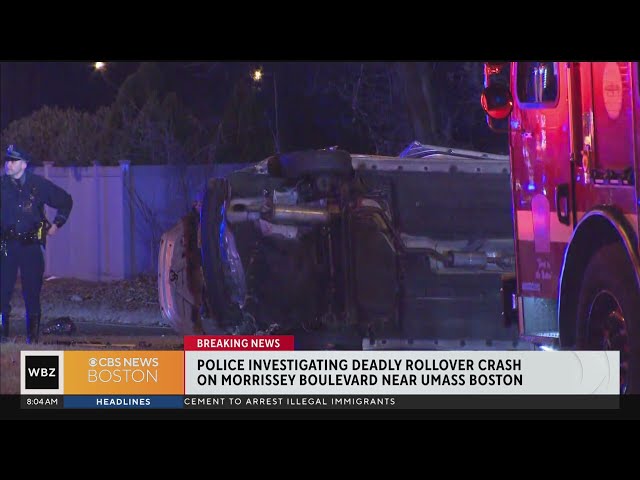 2 killed in rollover crash on Morrissey Boulevard in Boston