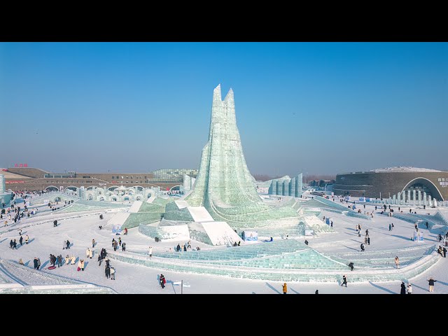 Explore the magnificent ice festival in wintry Harbin