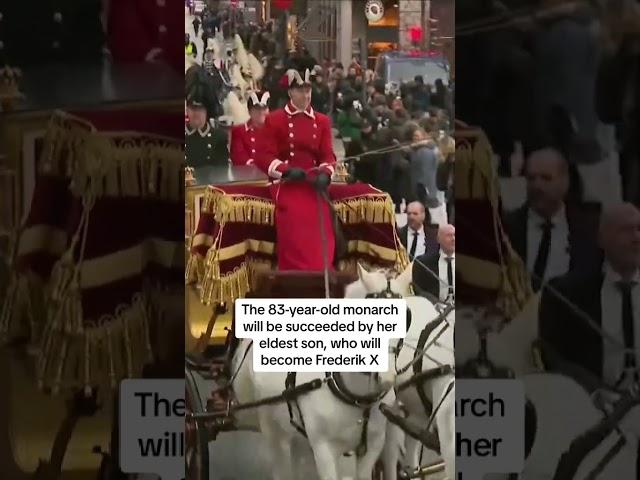 Danish Queen's final ride in gold carriage