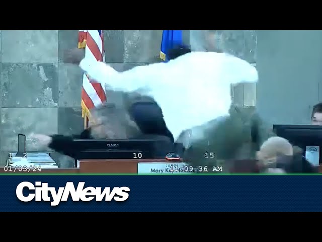 ON CAM: Nevada judge attacked by defendant inside courtroom