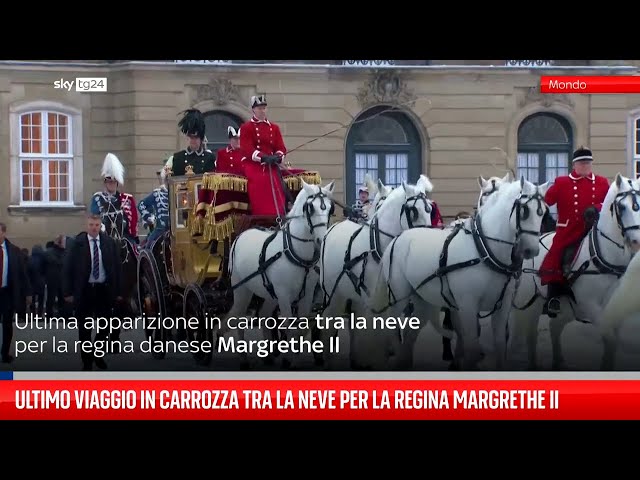 Danimarca, ultimo viaggio in carrozza della regina Margrethe