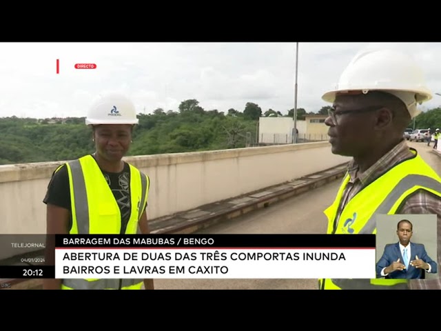 Barragem das Mabubas, Bengo - Abertura de duas das três comportas inunda bairros e lavras em Caxito