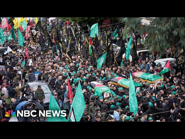 Funeral of Hamas deputy leader draws huge crowds in Beirut