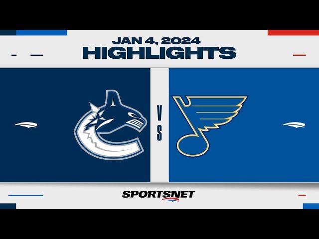 NHL Highlights: Blues 2, Canucks 1