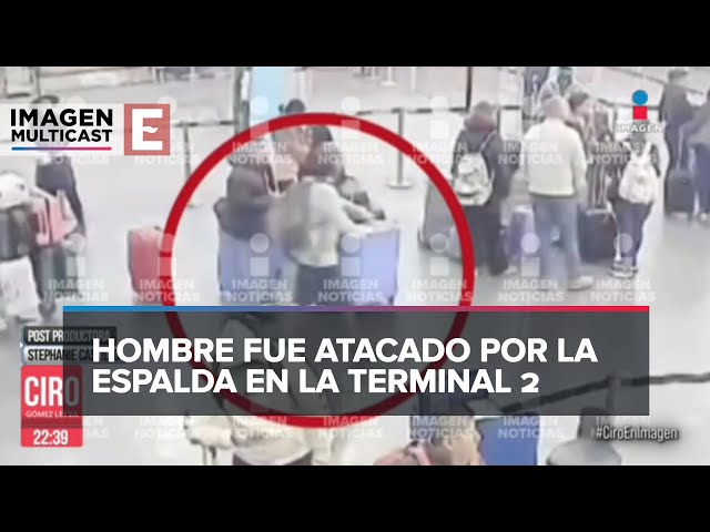 Apuñalan a hombre en la terminal 2 del AICM