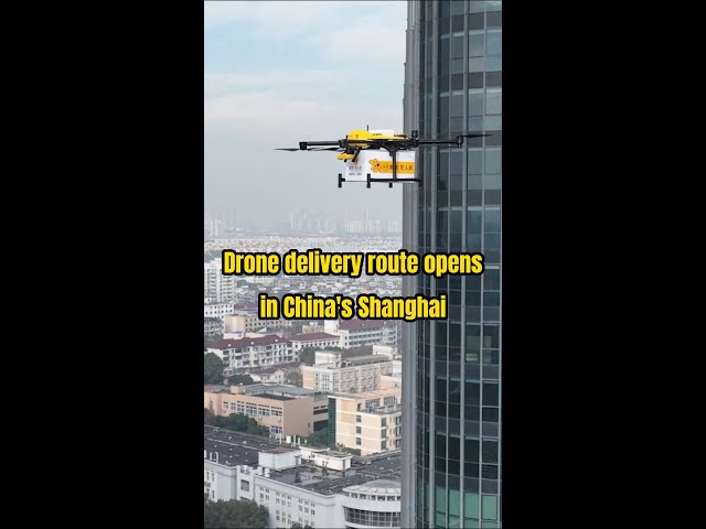 Drone delivery route opens in China's Shanghai