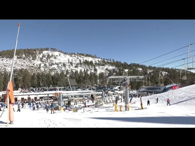 Skiers and snowboarders celebrate first snowfall of 2024