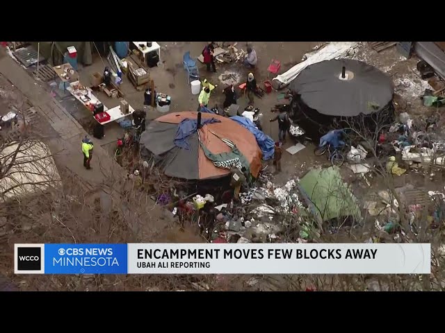 Homeless encampment moves blocks from old one cleared Thursday