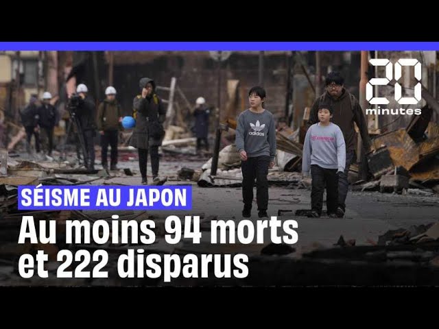 Séisme au Japon : Le bilan s’alourdit à au moins 94 morts et 222 disparus