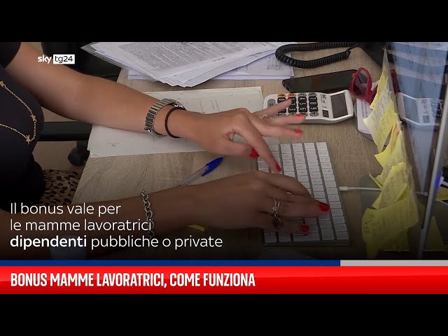 Bonus mamme lavoratrici 2024, come funziona