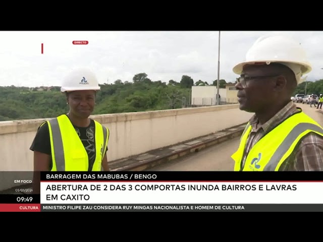 Barragem das Mabubas/Bengo: Abertura de 2 das 3 comportas inunda bairros e lavras em Caxito