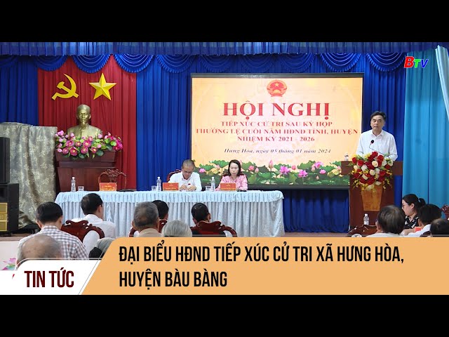 Đại biểu HĐND tiếp xúc cử tri xã Hưng Hòa, huyện Bàu Bàng