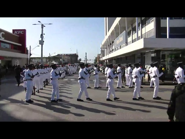 Military procession for Basdeo Panday to Red House