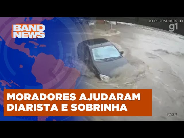 Mulher arrastada pela enxurrada reencontra heróis | BandNews TV