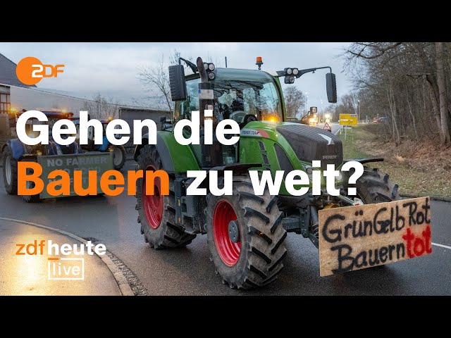 Proteste und Blockaden - Gehen die Bauern zu weit? Konfliktforscher bei ZDFheute live