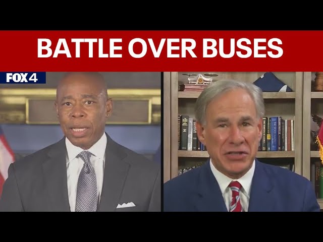 NYC mayor Eric Adams vs Texas governor Greg Abbott on migrant busing