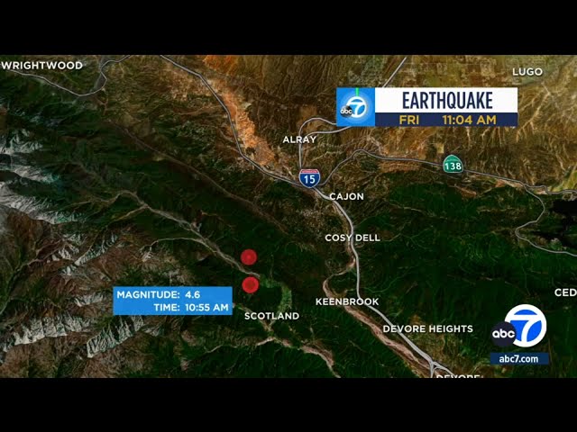 4.1 magnitude earthquake strikes Lytle Creek area, USGS says