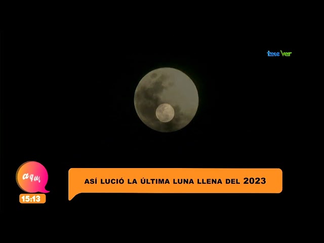 Así lució la luna llena del 2023 en la ciudad de Xalapa.