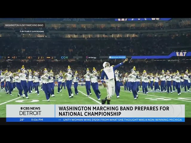 University of Washington marching band prepares for national championship game