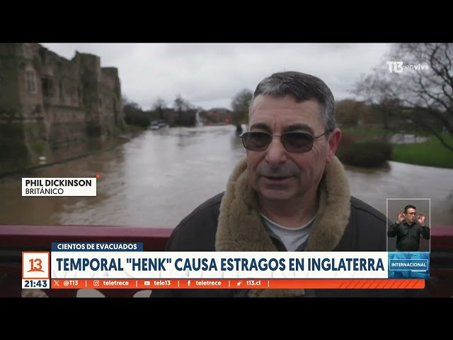 Temporal "Henk" causa estragos en Inglaterra