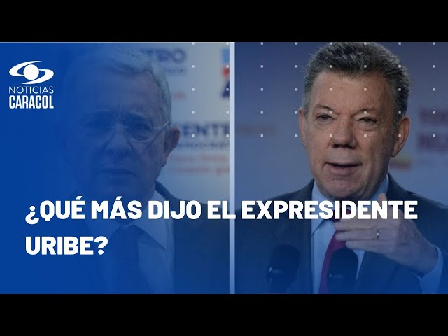 "Me acabo de enterar": Uribe semanas después de que Santos dijera que le buscó inmunidad e