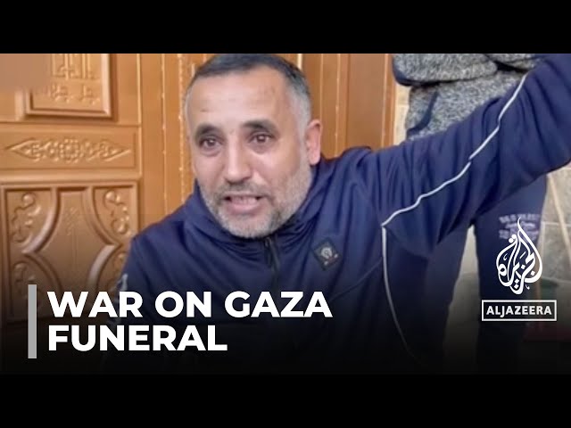 A funeral has taken place in Al Mawasi for civilians killed in Israel's bombardment.