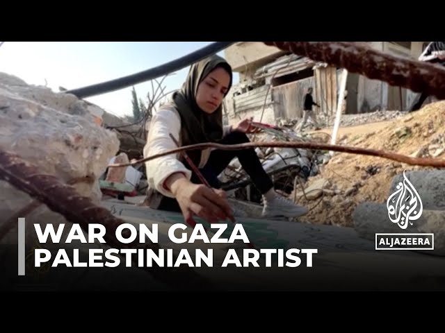 Art for peace: Palestinian artist conveys plea for war's end