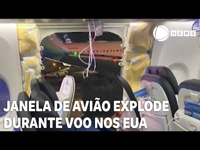 Janela de avião explode durante voo e assusta passageiros