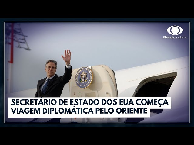 Secretário de Estado dos EUA começa viagem diplomática pelo Oriente I Jornal da Band