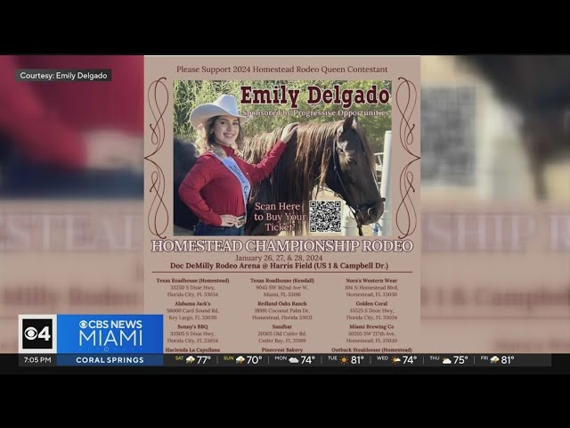 18-year-old competing to be Homestead Rodeo Queen details events leading up to her horse being stole