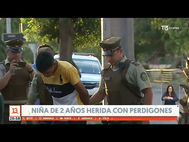 Niña de dos años herida con perdigones en Cerro Navia