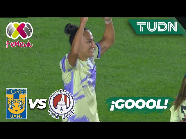 ¡CABEZAZO LETAL! Mayor pone el primero | Tigres 1-0 Atl San Luis | Liga Mx Femenil - CL2024 J1