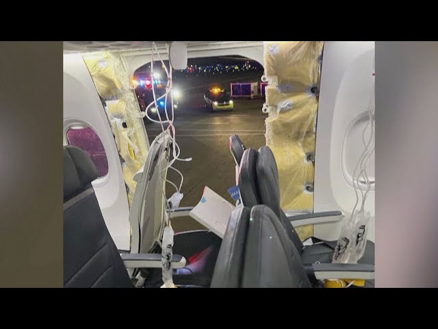 Alaska Airlines plane makes emergency landing after window panel blows out