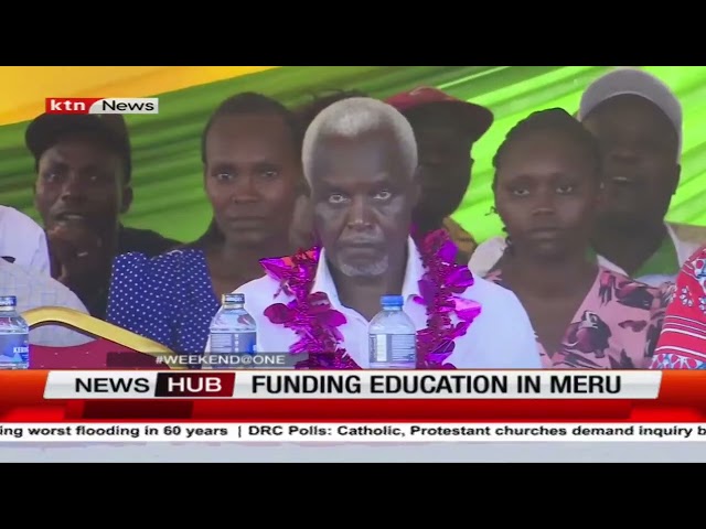 families from Meru receive education fund following the loss of their crop to floods