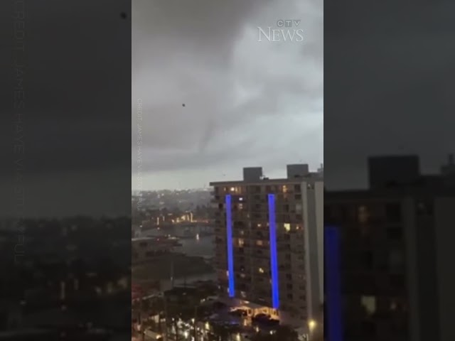 Tornado causes power surges, sends sparks flying in Fort Lauderdale, Florida #shorts