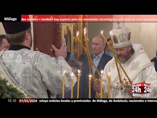 Noticia - Putin asiste a la misa ortodoxa de Navidad