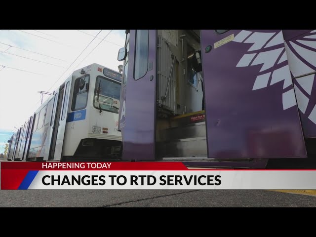 RTD service changes go into effect Sunday