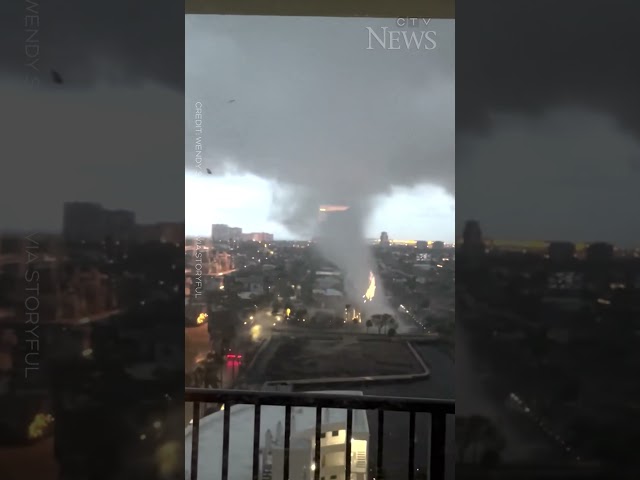 'Holy cow!' Tornado strikes powerline in Fort Lauderdale, Fla. #shorts