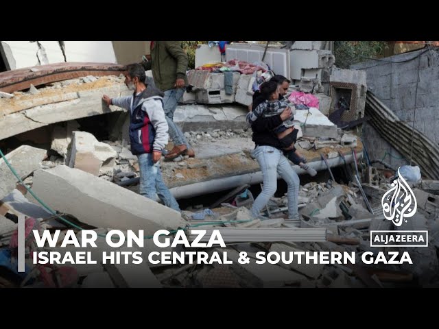 Israeli air raids kill and wound dozens of Palestinians in central & south Gaza