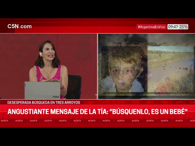 DESESPERADA BÚSQUEDA de un NENE de 8 AÑOS en TRES ARROYOS tras TEMPORAL