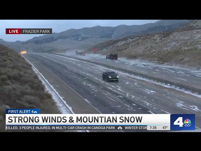 Strong winds and mountain snow